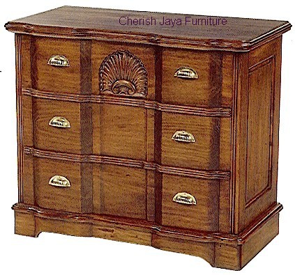 Code: BU 506-M Name: Shell Chest Size: W=95 x D=48 x H=80 cm Wood: Solid Mahogany wood.﻿